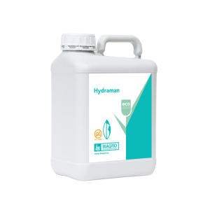 Hydraman: Formulado a base de manganeso y zinc asociados a un hidrácido de ácido cítrico, que produce la rápida absorción de estos para asegurar el óptimo funcionamiento de los procesos enzimáticos de las plantas. Como consecuencia, se mejora el estado fisiológico de estas y se potencia indirectamente su defensa natural, teniendo como consecuencia una mejor resistencia al estrés.